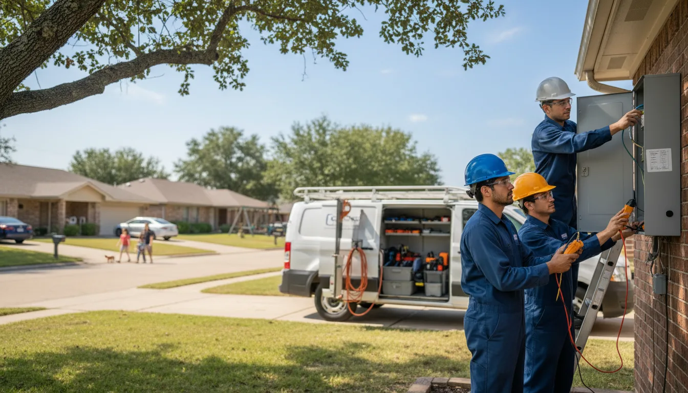 Certified electrician providing emergency electrical services in Ludell, KS